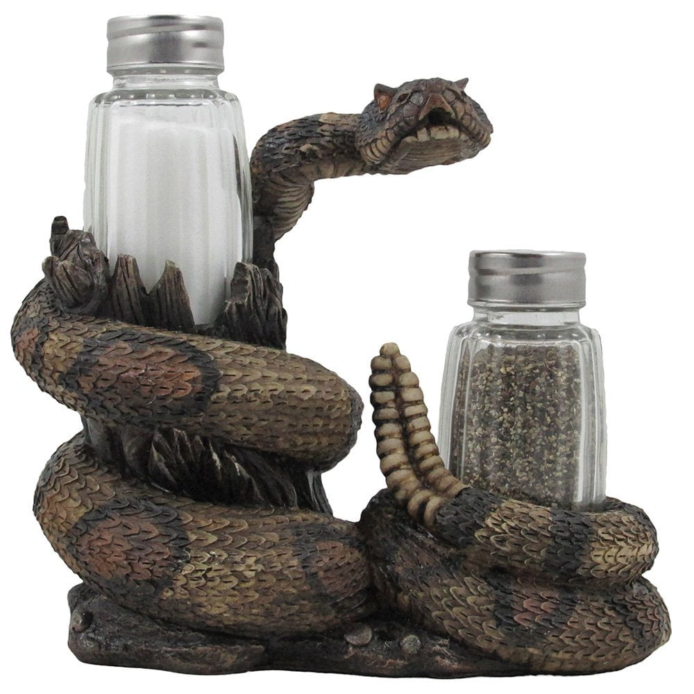 Southwestern Rattlesnake Decorative Salt and Pepper Shaker Set with