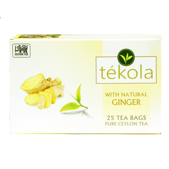tekola Ginger tea with Natural Ginger - Pack of 25Ct individually wrapped tea bags
