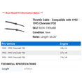 thumbnail image 2 of Throttle Cable - Compatible with 1992 - 1995 Chevy P30 1993 1994, 2 of 2