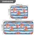 thumbnail image 4 of Dailycode 2 Pcs Kitchen Rug Set Non Slip Absorbent Soft Floor Mats for Kitchen Bathroom Lily Flowers on Stripe 19.7"x27.6"+19.7"x47.2", 4 of 7