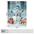 thumbnail image 4 of Pratyus Snowman Flannel Throw Blanket for Couch Sofa Bed, Christmas Home Decor All Seasons Comfort Blanket 50x60in, 4 of 6