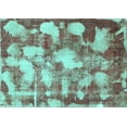 thumbnail image 1 of Ahgly Company Indoor Rectangle Abstract Turquoise Blue Modern Area Rugs, 7' x 9', 1 of 4