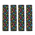 thumbnail image 5 of Chririnla Colorful Paw Print & Heart Pattern Car Seat Belt Pads Reduce Impact Seat Belt Shoulder Pad Magic Tape Comfortable Compatible with Sedan Truck, 5 of 8