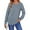 BLUE, variant on TEMOFON Womens Tops Fall Long Sleeve Button Henley Shirts Soft Lightweight Sweaters Casual Loose Crew Neck Tunic Tops XL