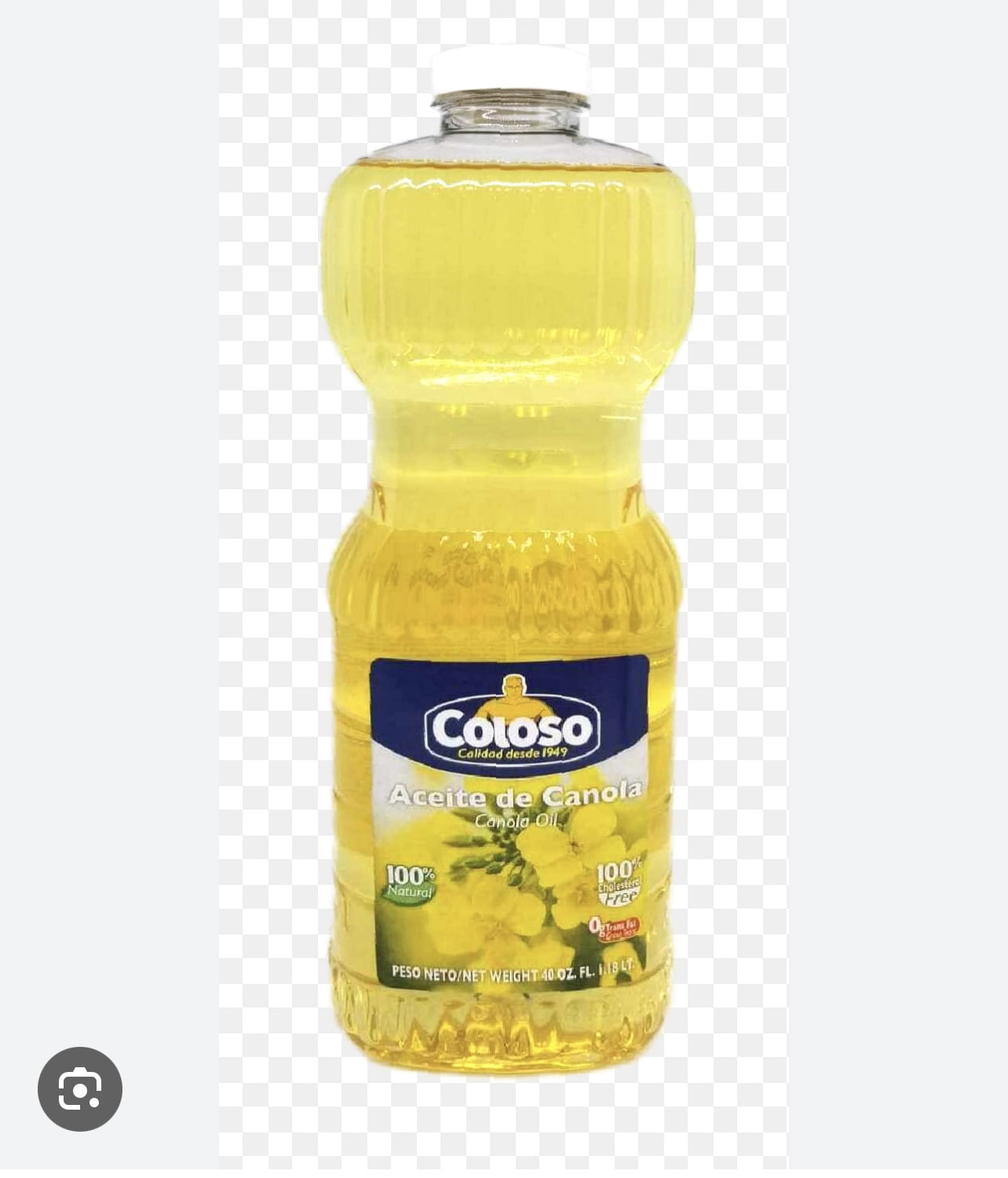 Coloso Canola Oil for Cooking 40oz Plastic Single Bottle