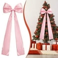 thumbnail image 2 of Light Pink Velvet Giant Christmas Bow – 4 ft Oversized Tree Topper, Window, Wall & Mantle Decoration for Xmas Party, Holiday Home, Valentine’s & Indoor Decor, 2 of 6