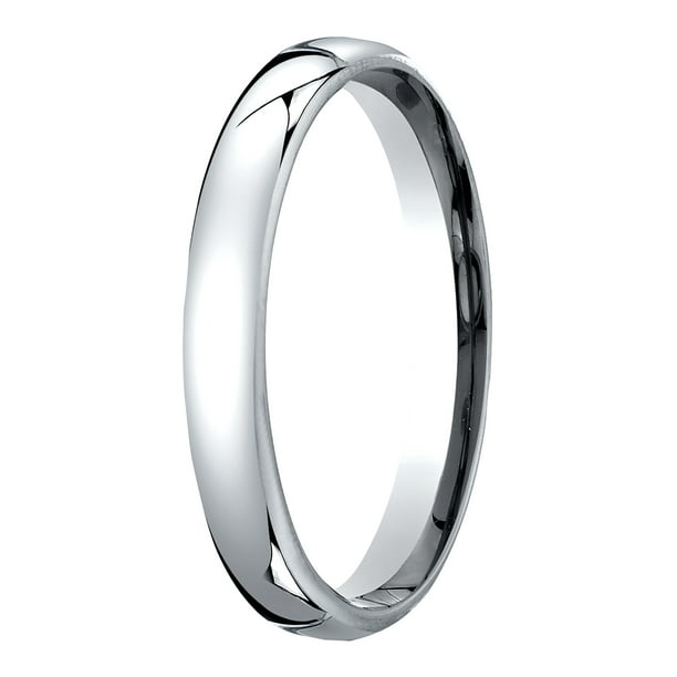 Aetonal - Womens 10K White Gold, 3.5mm London Couture Comfort-Fit ...