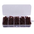 thumbnail image 1 of 100 pcs 6cm Silicone Artificial Worm Earthworm Soft Fishing Lures Bait Fish Tackle Accessories Kit, 1 of 5