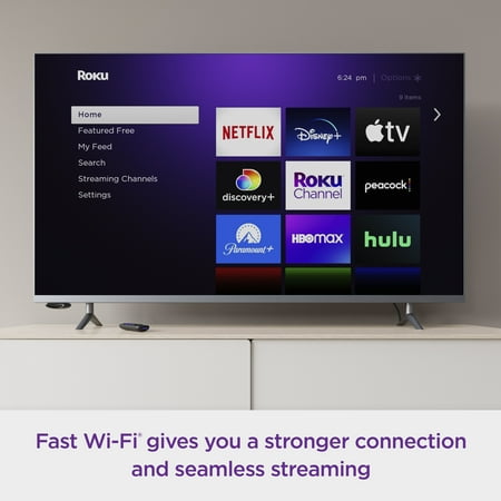 Roku Express 4K+ | Streaming Player HD/4K/HDR with Roku Voice Remote with TV Controls, includes Premium HDMI Cable - Black