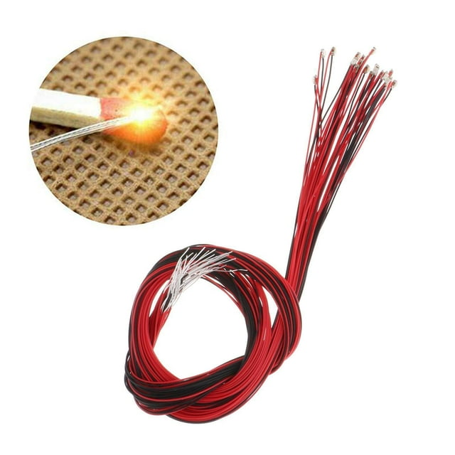 Baohd Set of 20 Pre-soldered LED Light Mini Raliway Scence Diorama Ornaments yellow