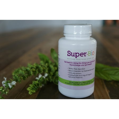 SuperBio Probiotic Supplement Delivers 600% More Healthy Bacteria Growth Than Any Other Product Available. Treat Your Body to The Best Organic Probiotic with Prebiotic Spirulina for Women and