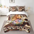 thumbnail image 2 of Castle Fairy Animal Horse Twin Bedding Sets 7-Piece for Female Men Women,Bohemian Tribal Aztec Bedding Comforter Set Microfiber,Farmhouse Cow Print Breathable Sheet Sets,Breathable Home Decor, 2 of 6