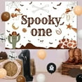 thumbnail image 4 of Halloween Western Cowboy 1st Birthday Party Decorations Spooky One Backdrop Brown Balloon Garland Arch Kit Number 1 Foil Balloons for Cowboy 1st Birthday Party Decor Supplies, 4 of 7