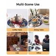 thumbnail image 2 of 15 Inch Round Placemats Set of 4, Navy Blue Christmas Non Slip Heat Insulation PP Table Mats, Snowman Xmas Tree Ball Snowflake Winter Washable Place Mats for Kitchen Dining Party Table Decor, 2 of 7
