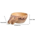 Lolly Cups Hand Carved Animals Head Wooden Mug Cup Winter Mug for Women