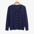 thumbnail image 3 of Lixiuxyad Womens Open Front Cardigan Long Sleeved Knit Cardigan Solid Color And Elegant Worn As An Outer Layer Over Size Sweater.,Purple, 3 of 4