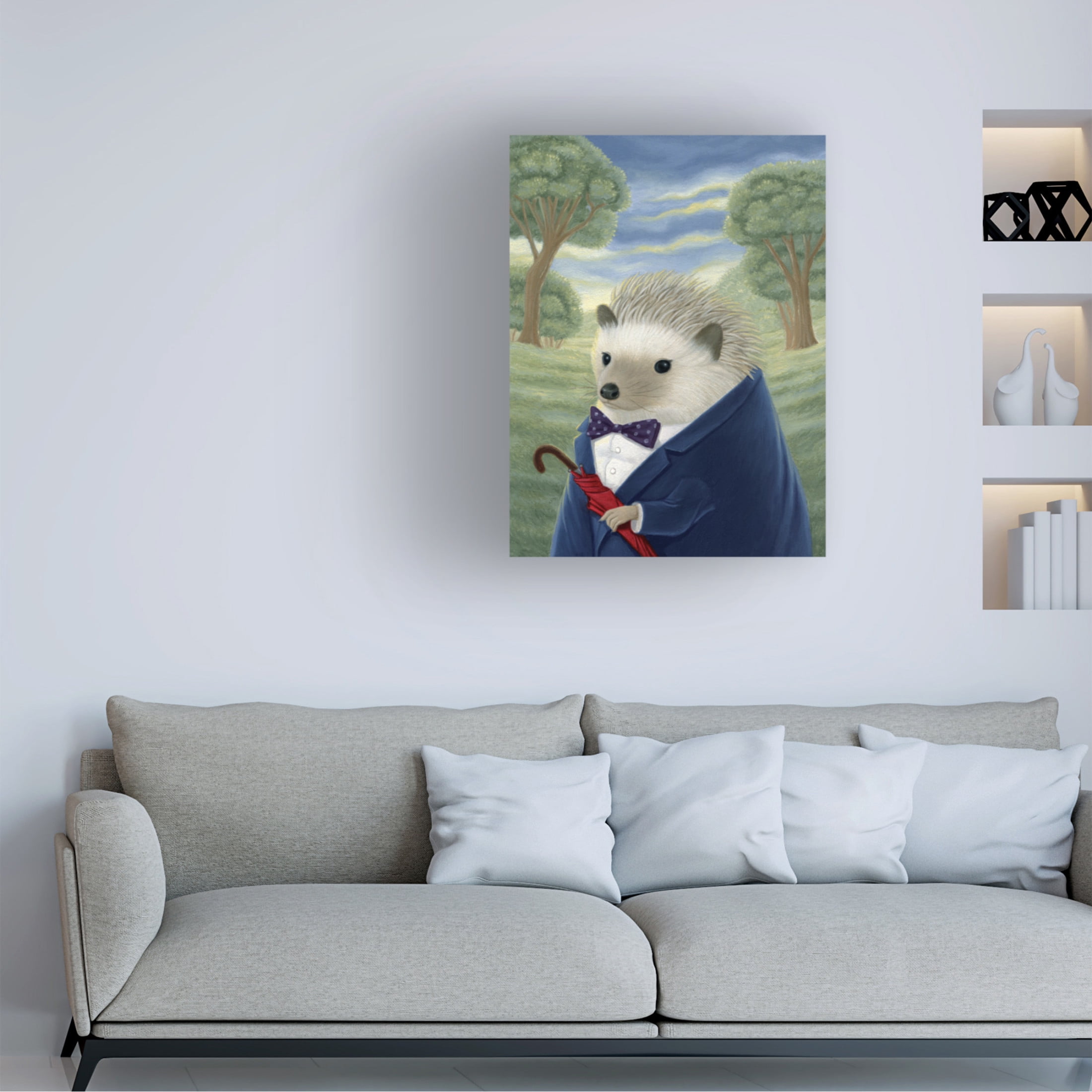 Canvas Wall Art - Gina Matarazzo 'Wendell P Frizzmerantz' Wall Art for Living Room, Bedroom, or Office Décor by Trademark Fine Art - 14 x 19 Inches