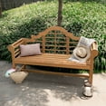 thumbnail image 6 of Cambridge Casual Willem Outdoor Teak Bench - Brown, 6 of 8