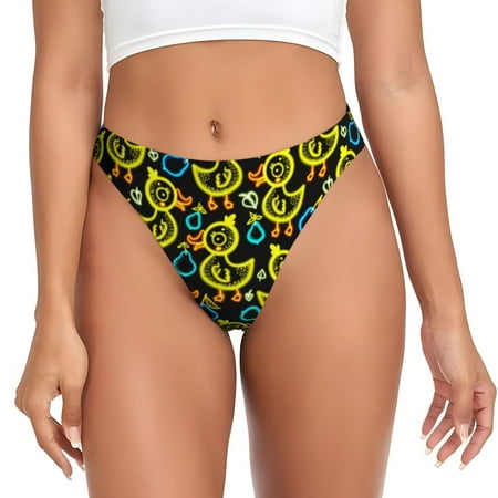Rateoe Ducks1 Pattern Seamless Women Underwear Thongs No Show Ladies Thong No Line Breathable Comfortable Panties Undies for Women-Large
