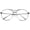 Black / Clear, variant on Oversize Semi-Rimless Brow Bar Round Clear Flat Lens Aviator Eyeglasses 59mm (Silver / Clear)