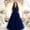 30Blue110, variant on NordicNest Kids Elegant Long Sleeveless Dress Solid Color Girls Lace Formal Gown With Puffy Dress For Parties O-Neck Relaxed Fit Dresses