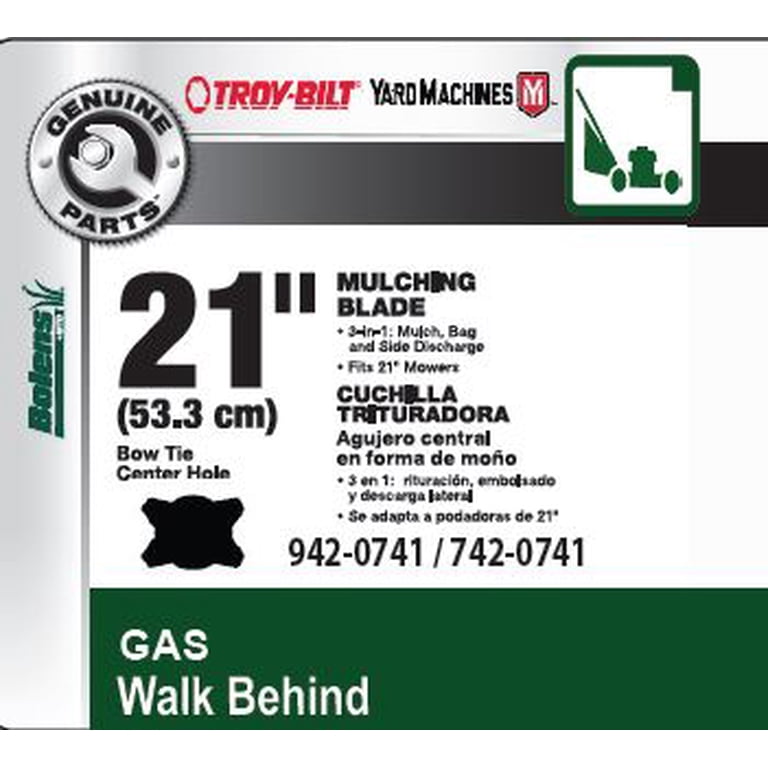 MTD Replacement Mower Blade, 942-0741, 21-inch star center hole