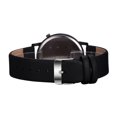 thumbnail image 3 of Reloj para hombre, correa de cuero de PU, esfera redonda grande, reloj de pulsera informal de cuarzo para hombre (azul oscuro), 3 of 5