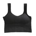 thumbnail image 3 of Opvise Wireless Push-Up Bra Natural Lift Seamless Vest Type Thin Elastic Straps Full Coverage Bra Great Support Bra Everyday Wear Underwear Black, 3 of 8