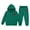 Z12-Dark Green, variant on Outfit Girls' Clothing Set Long Sleeve Solid Color V Neck Warm Hoodie Pullover Tapered Elastic Waist Loose Pants with Pockets Girls 2 Piece Suits Shorts Set 2-3 T