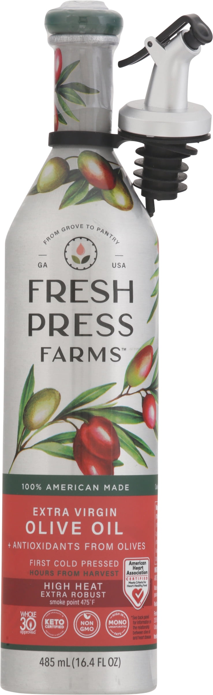Fresh Press Farms - High Heat Extra Virgin Olive Oil, 485 Ml (Pack of 6)