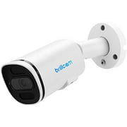 Brillcam UltraHD 4K 8MP Outdoor Bullet PoE IP Camera, Home Security Indoor Surveillance, 130ft Night Vision, Built in