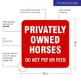 thumbnail image 3 of Privately Owned Horses Sign, Do Not Feed Horses Sign,, 3 of 8
