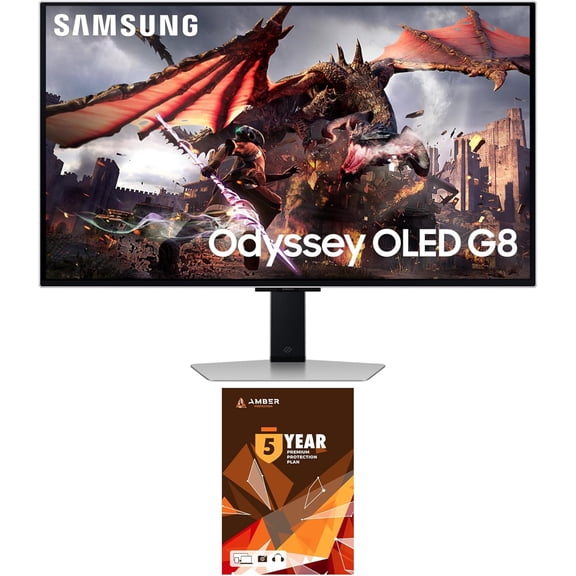 Samsung 32DG8 32 Inch Odyssey G80SD 4k UHD Smart Gaming Monitor with 5 Year Amber Protection Plan (2024)