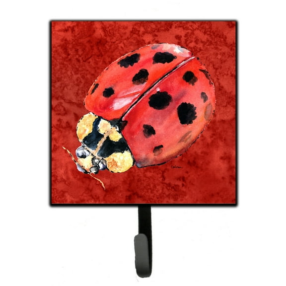 Carolines Treasures 8870SH4 Lady Bug on Deep Red Leash or Key Holder 7Hx4.25W multicolor