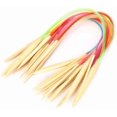 thumbnail image 1 of Arcisei CamTom Circular Knitting Needles Set (18 pcs) - Bamboo Tube Needles (40cm), 1 of 1