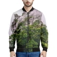thumbnail image 3 of Chaqueta de montaña con estampado 3D de moda para hombre, sudadera de gran tamaño con patrón escénico natural, chaquetas de bombardero con cremallera y mangas largas, 3 of 4