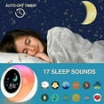 thumbnail image 4 of Sun & Moon Rise Kids Alarm Clock kids S Sleep Trainer Sleep Sound Machine Wake Up Light & Night Light Teach Kids Day & Night-YOUYOU, 4 of 4