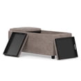 thumbnail image 4 of Simpli Home Avalon 42" Faux Leather Storage Ottoman in Distressed Gray Taupe, 4 of 16