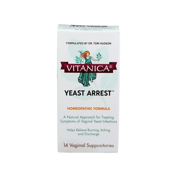 Vitanica Yeast Arrest, 14 Vaginal Suppositories