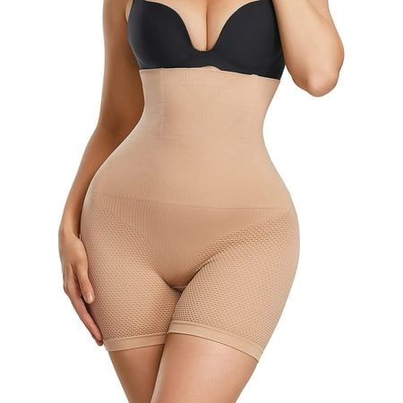 

Junlan Women Butt Lifter Shapewear Hi-Waist Tummy Control Panties Seamless Thigh Slimmer Body Shaper