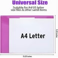 24 Pack Plastic Envelopes Poly Envelopes, Clear Document Folders A4