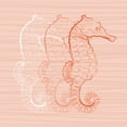 thumbnail image 2 of Aesthete 12x12 White Modern Wood Framed Museum Art Print Titled - Wild Sea Horses Pink, 2 of 4
