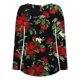 thumbnail image 3 of Camisas Para Mujer, Camisetas de Gran Tamaño, Camiseta de Moda Informal de Manga Larga, Jersey Fruncido Con Cuello Redondo Estampado, Blusa, Tops Odeerbi  ODB135992, 3 of 6