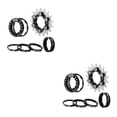 thumbnail image 4 of Transemion Single 1 Speed Cassette Cog Durable Fixed Gear Conversion Set for 7-10s Hubs Black 17T 2Set, 4 of 6