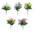 thumbnail image 4 of Naiovety Plantas de flores artificiales, artificiales del valle blanco, ramo de novia pictum de plástico falso para boda en casa blanco Decoración del hogar blanco 1, 4 of 6