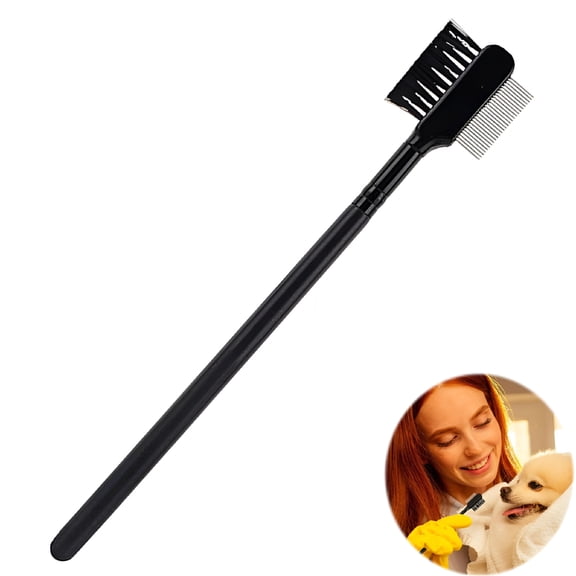 ACDANC Pet Eye Comb Tear Stain Remover Double-Sided Eye Grooming Brush for Small Dog