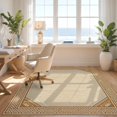 thumbnail image 3 of Design&I 4'x6' Washable Area Rug Entryway Ru Interlocking Wicker Grid Door Front Doormat Entrance for Home Office, Under Desk, Snag-Free Skid-Resistant Medium, 3 of 7