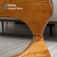 thumbnail image 4 of MUZZ Triangle Glass Coffee Table Vintage Glass End Table, Solid Wood Base and Triangle Clear Glass Top Modern End Table for Living Room/Study(12mm,Walnut), 4 of 6