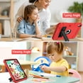 thumbnail image 7 of BMOUO Case for iPad (A16) 11th Generation 11 Inch 2025/iPad 10th Generation 10.9" 2022 - with Kickstand & Pencil Holder, Heavy Duty Shockproof Protective iPad 11th 10th Generation Case, Red+Black, 7 of 7