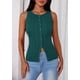 thumbnail image 3 of Remera PRETTYGARDEN sin mangas acanalada con botones color malaquita talla L, 3 of 9